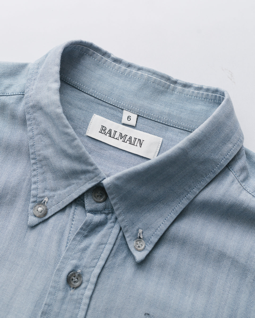 Handpainted Balmain Striped Cotton Shirt