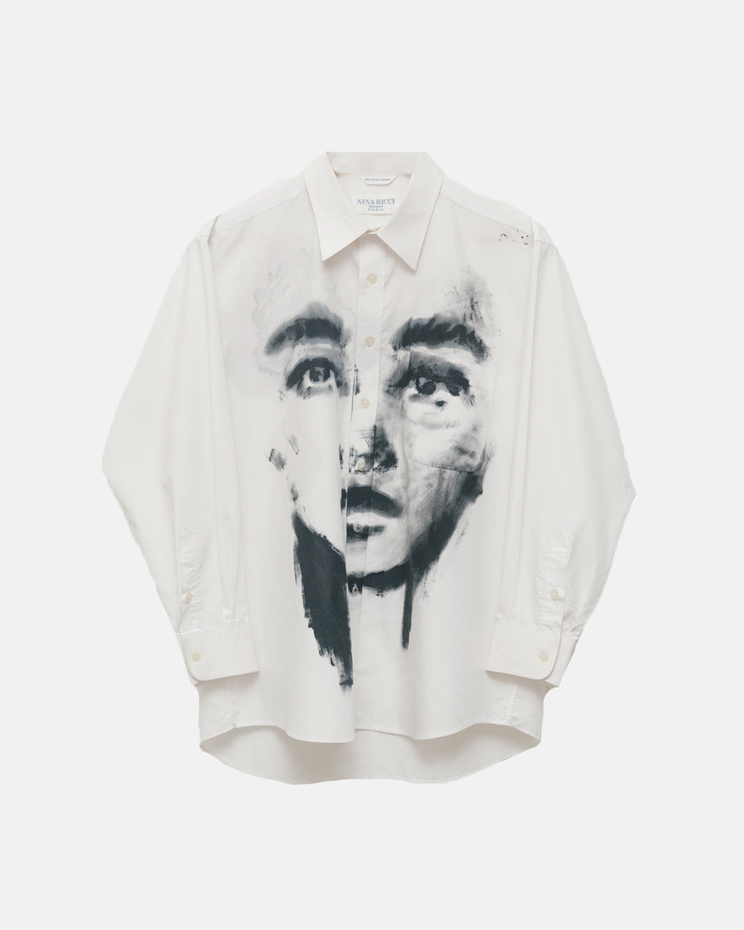 Handpainted Nina Ricci Portrait Button Down