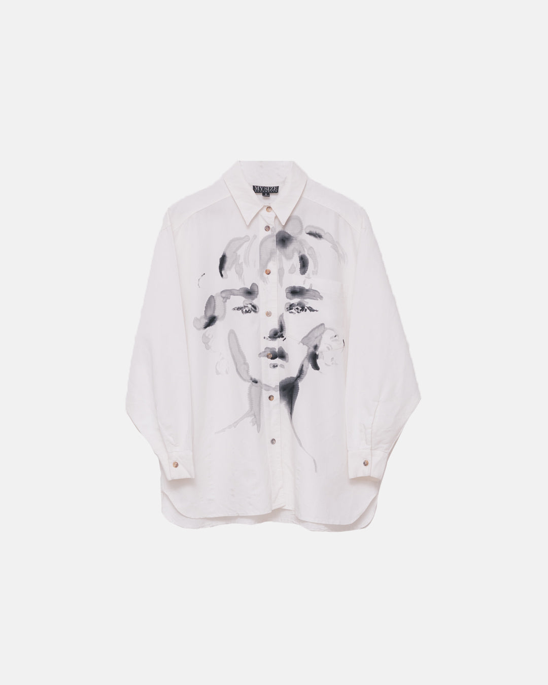 Handpainted Portrait Button Down Shirt