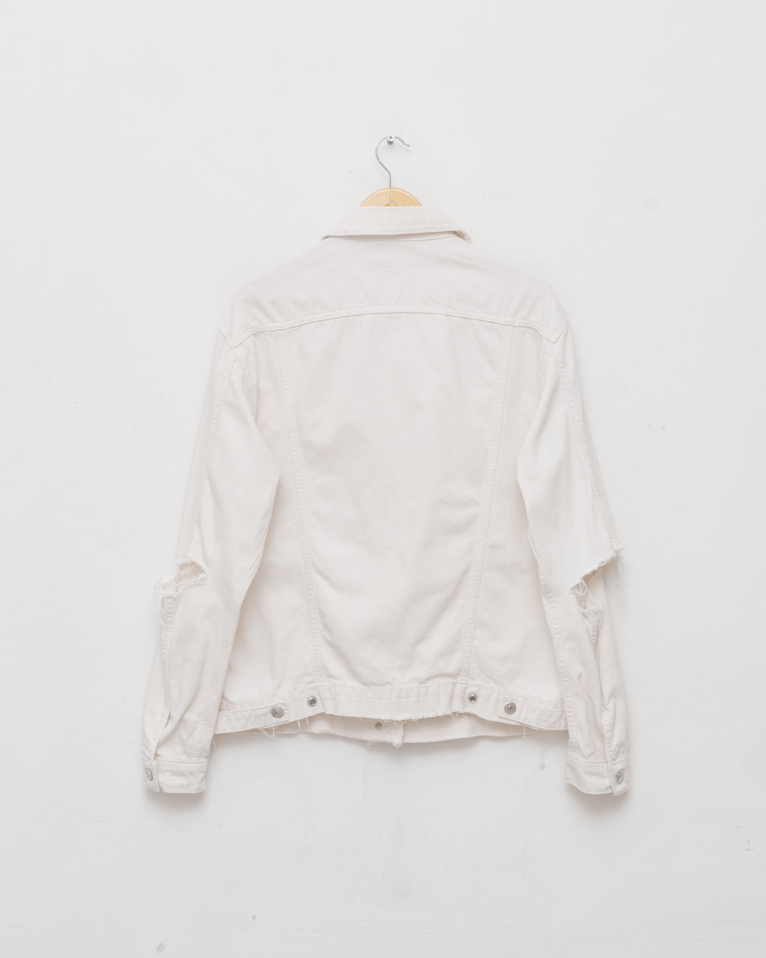 Handpainted Portrait Distressed Denim Jacket