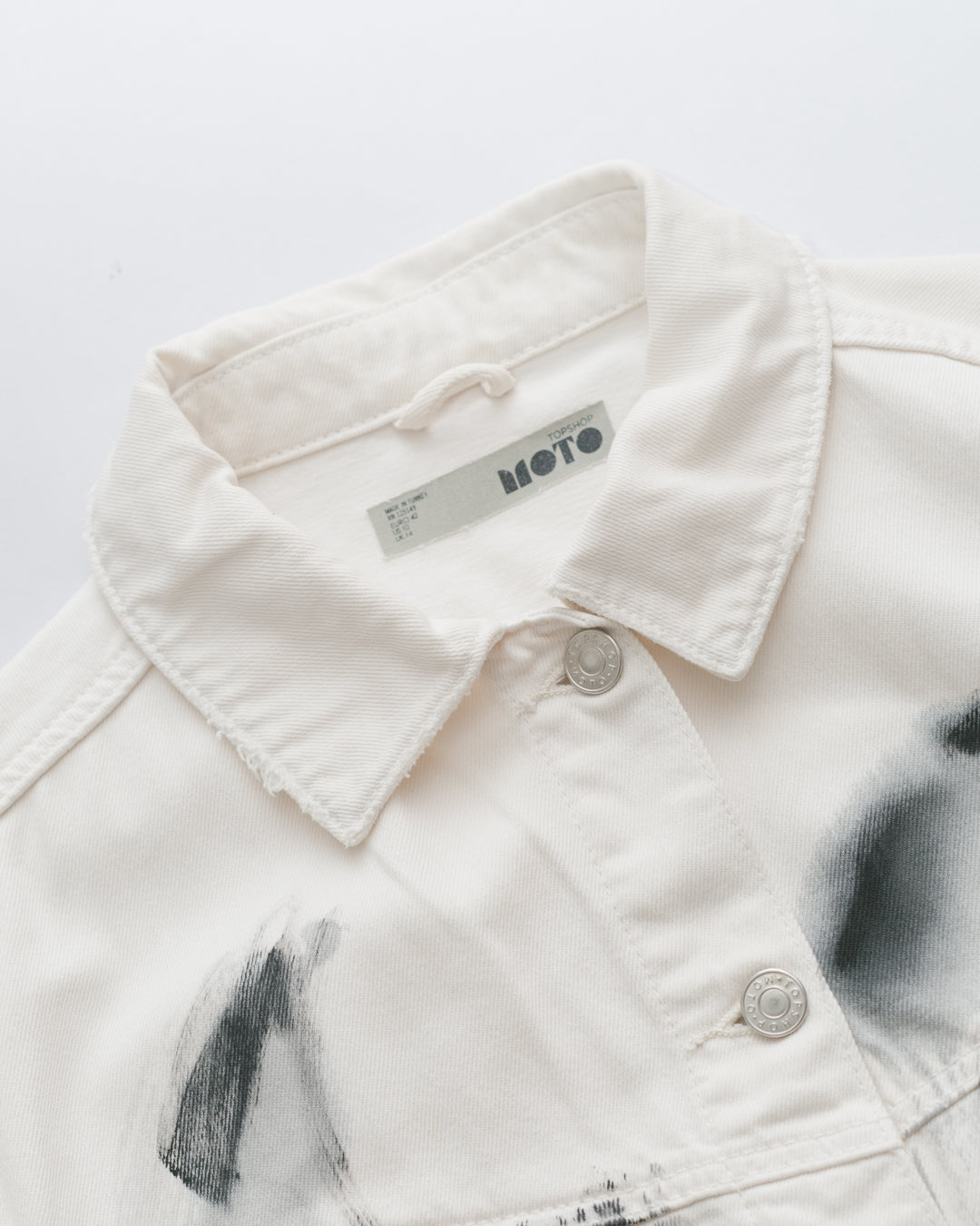 Handpainted Portrait Distressed Denim Jacket