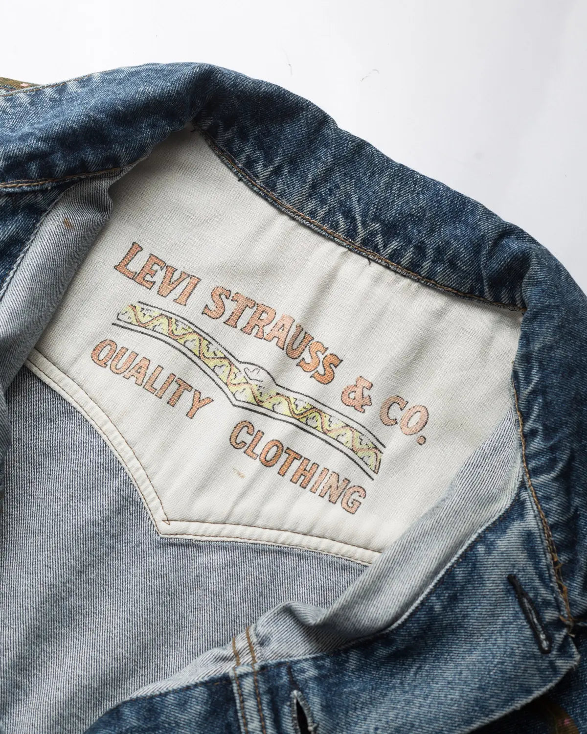 Upcycled handpainted sakura vintage denim levi’s jacket