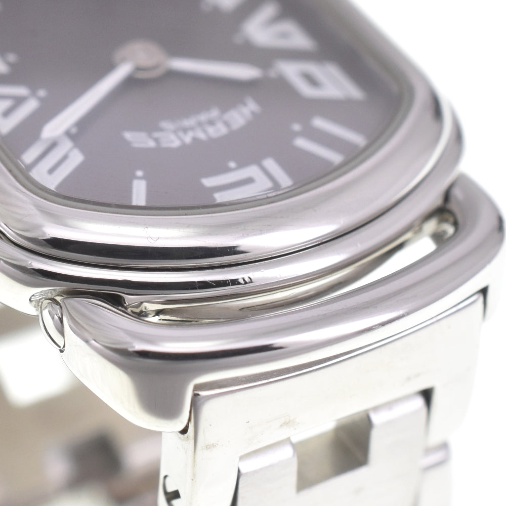 Elegant Hermes RA1.210 Rally D-Buckle Quartz Women's Watch in Excellent Condition