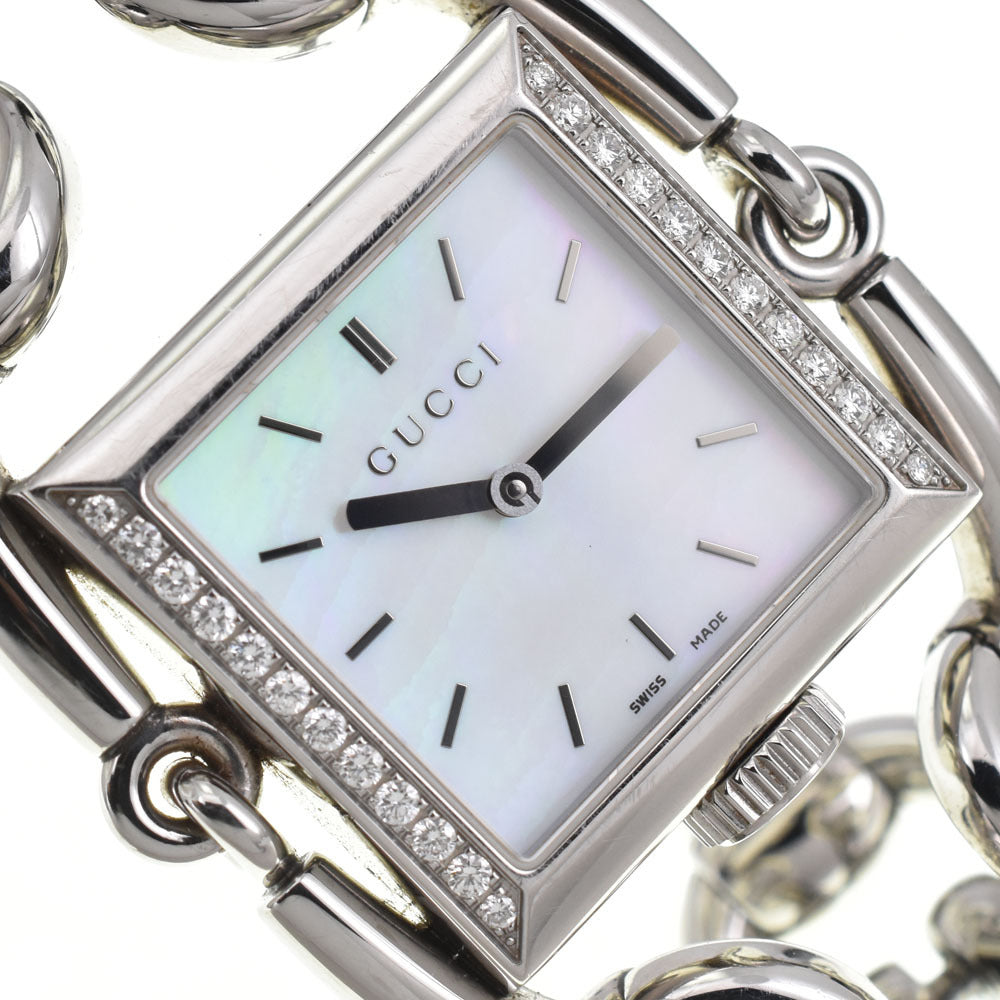 Luxurious Gucci Signoria Diamond Bezel Quartz Women's Watch YA116307/116.3