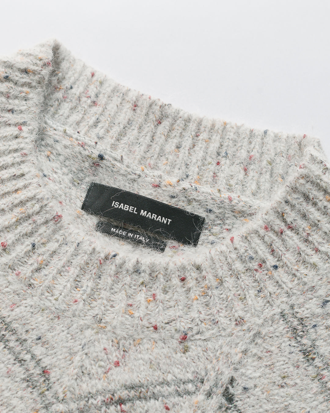 Isabel Marant Chevron Patterned Baby Alpaca Pullover