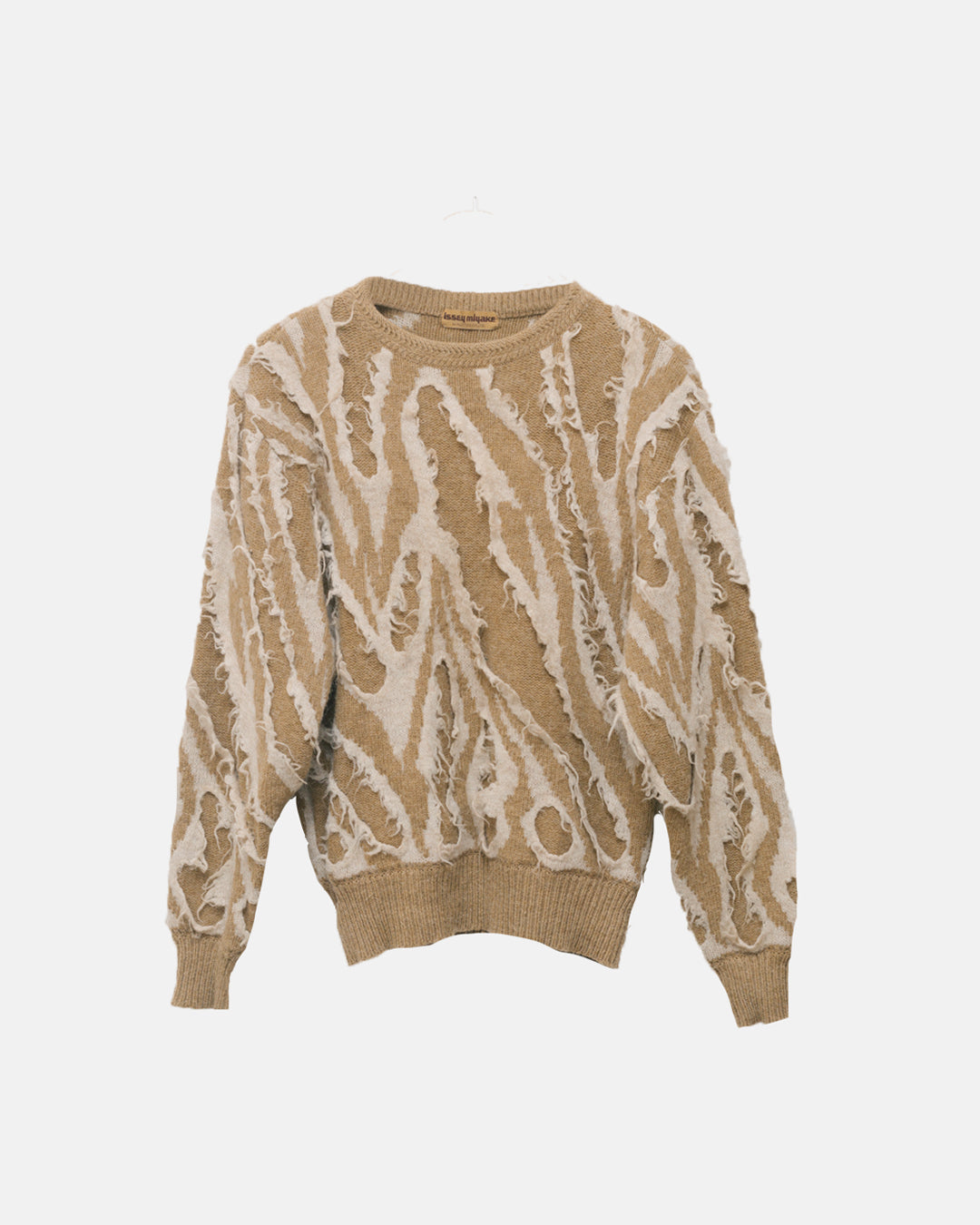 Issey Miyake Distressed Texture Wool Sweater