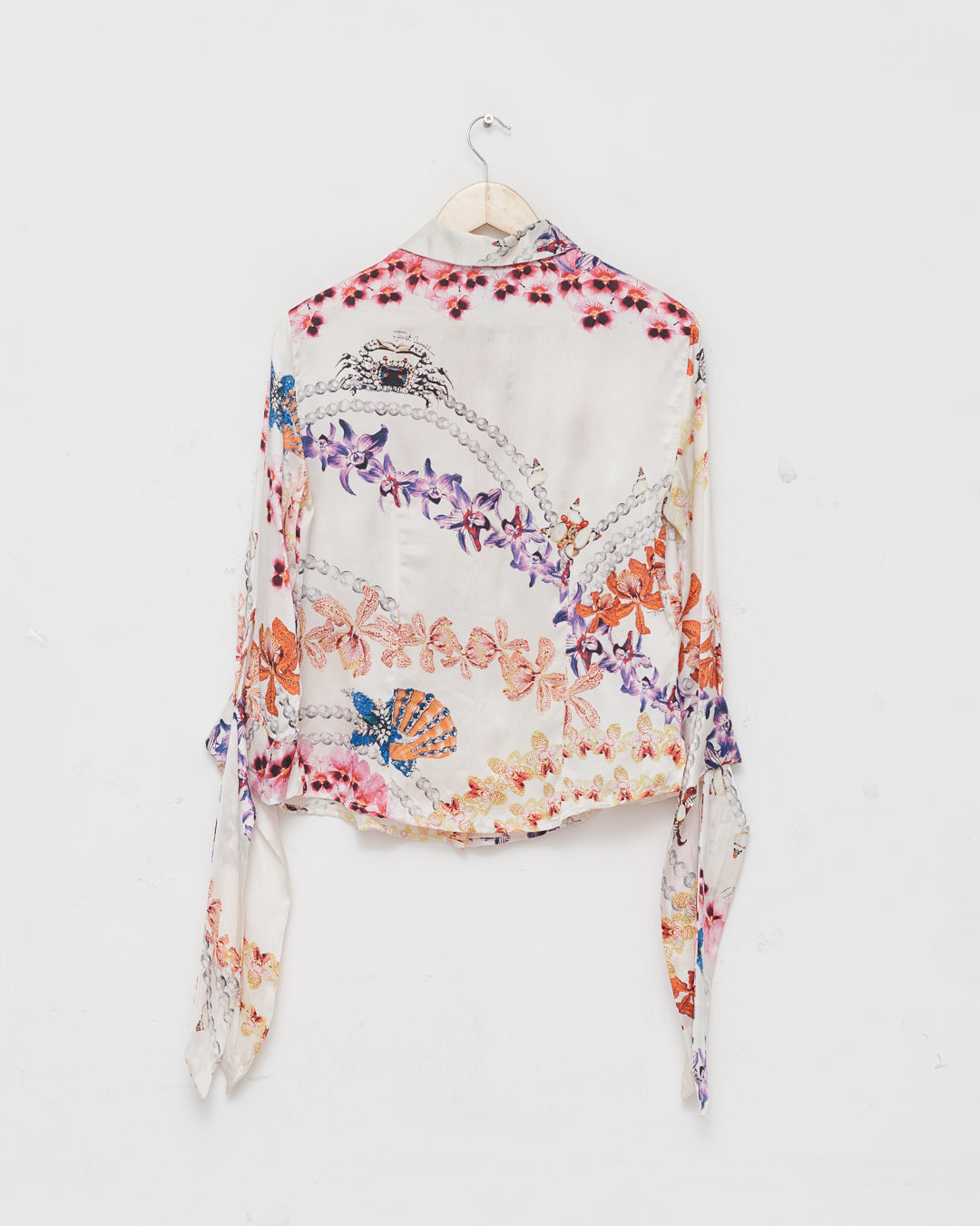 Just Cavalli Printed Silk Button Down Shirt