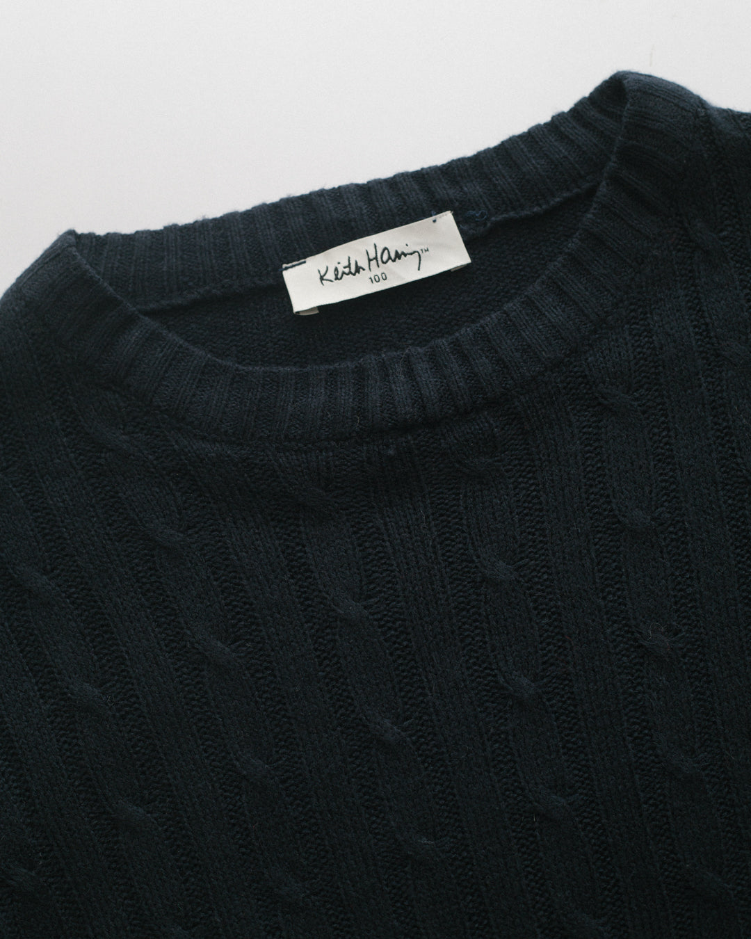 Keith Haring Heart Logo Front Ribbed Knit Pullover