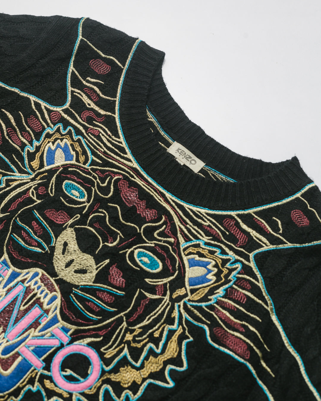 Kenzo Embroidered Tiger Knit Pullover