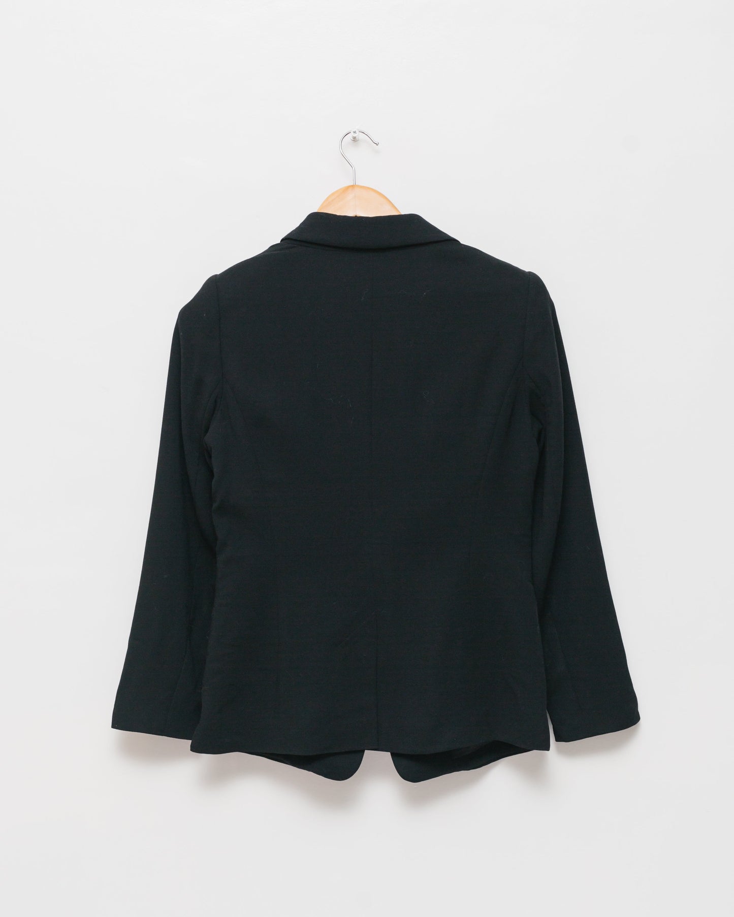 Logo plaque wool blazer