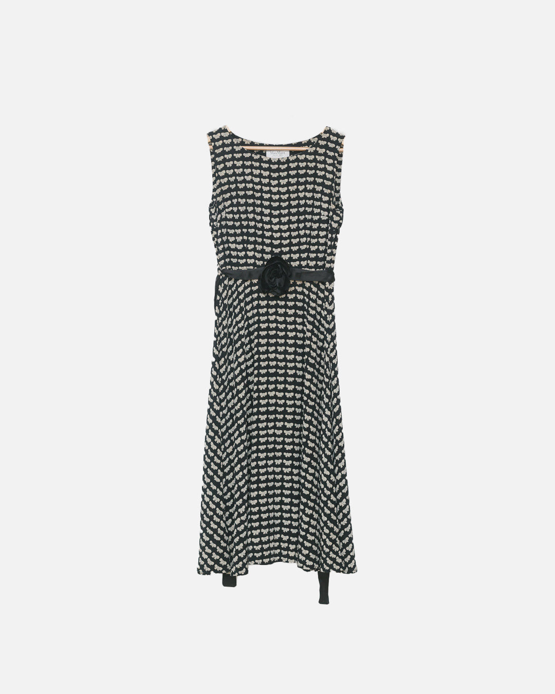 MaxMara Bow Print Silk Dress
