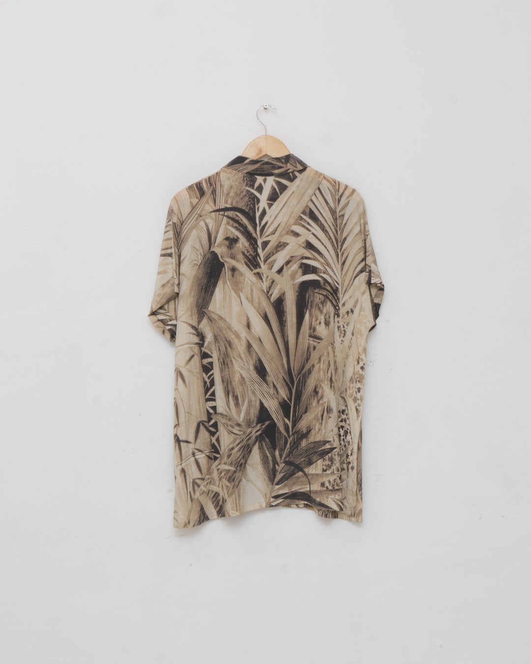 MaxMara Palm Print Silk Button Down Shirt