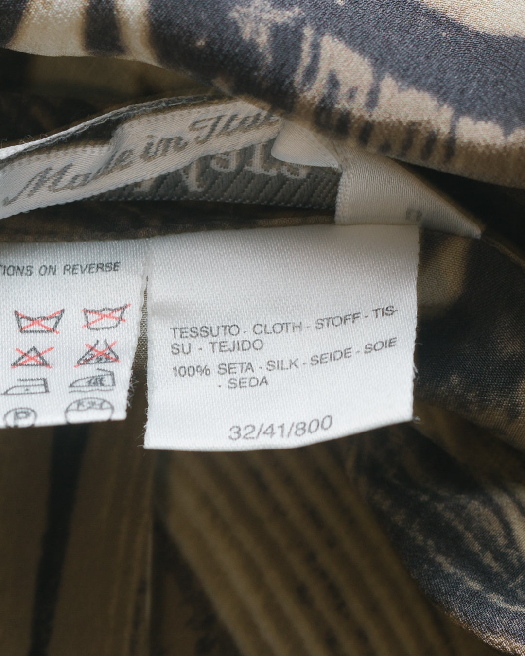 MaxMara Palm Print Silk Button Down Shirt