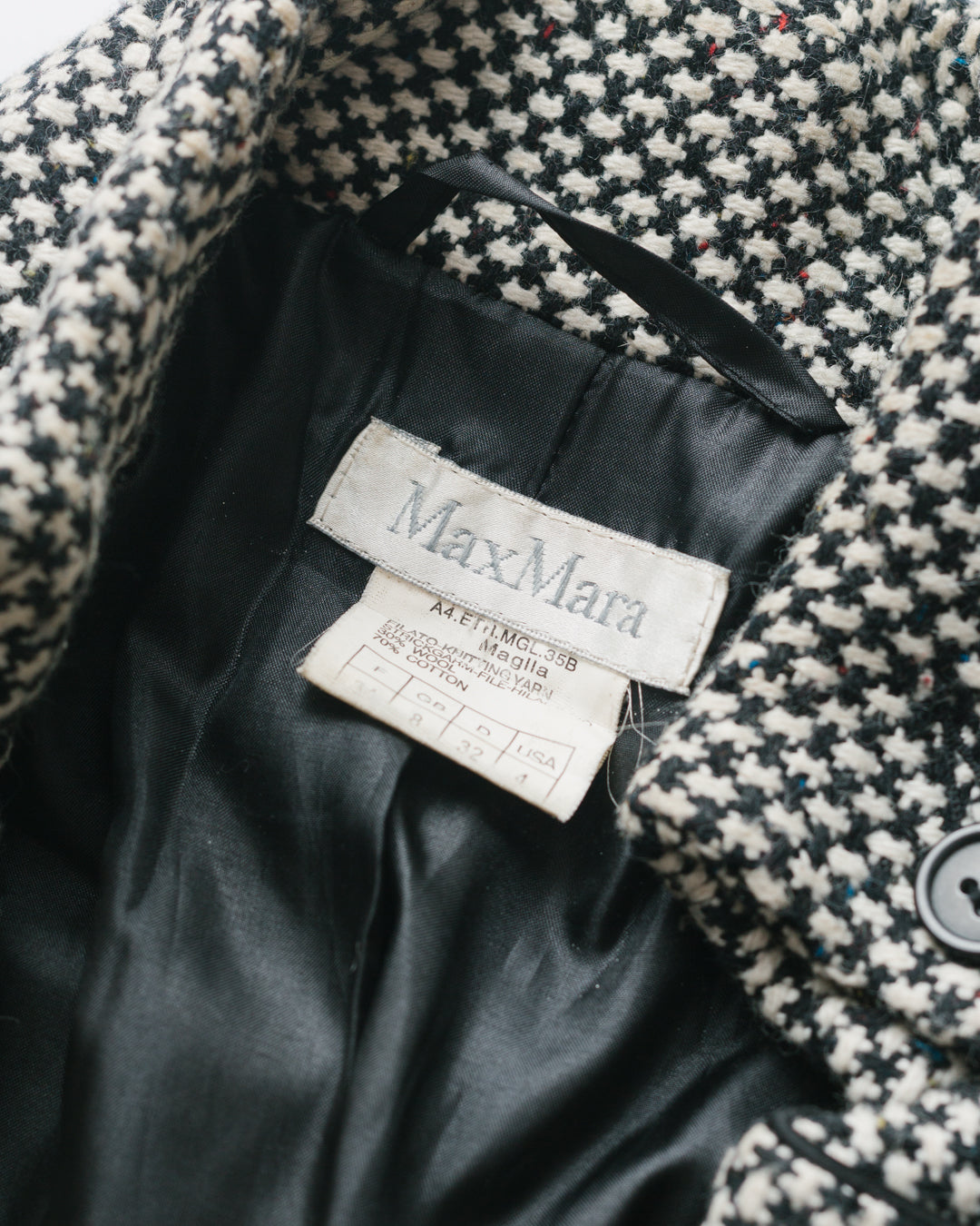 *MaxMara Wool & Cotton Short Coat