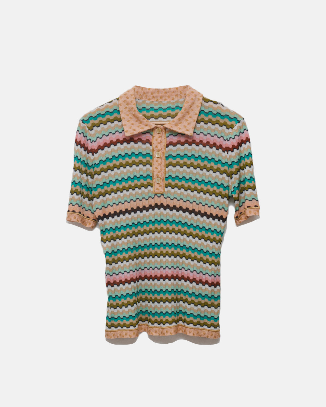 Missoni Knit Polo Neck Top