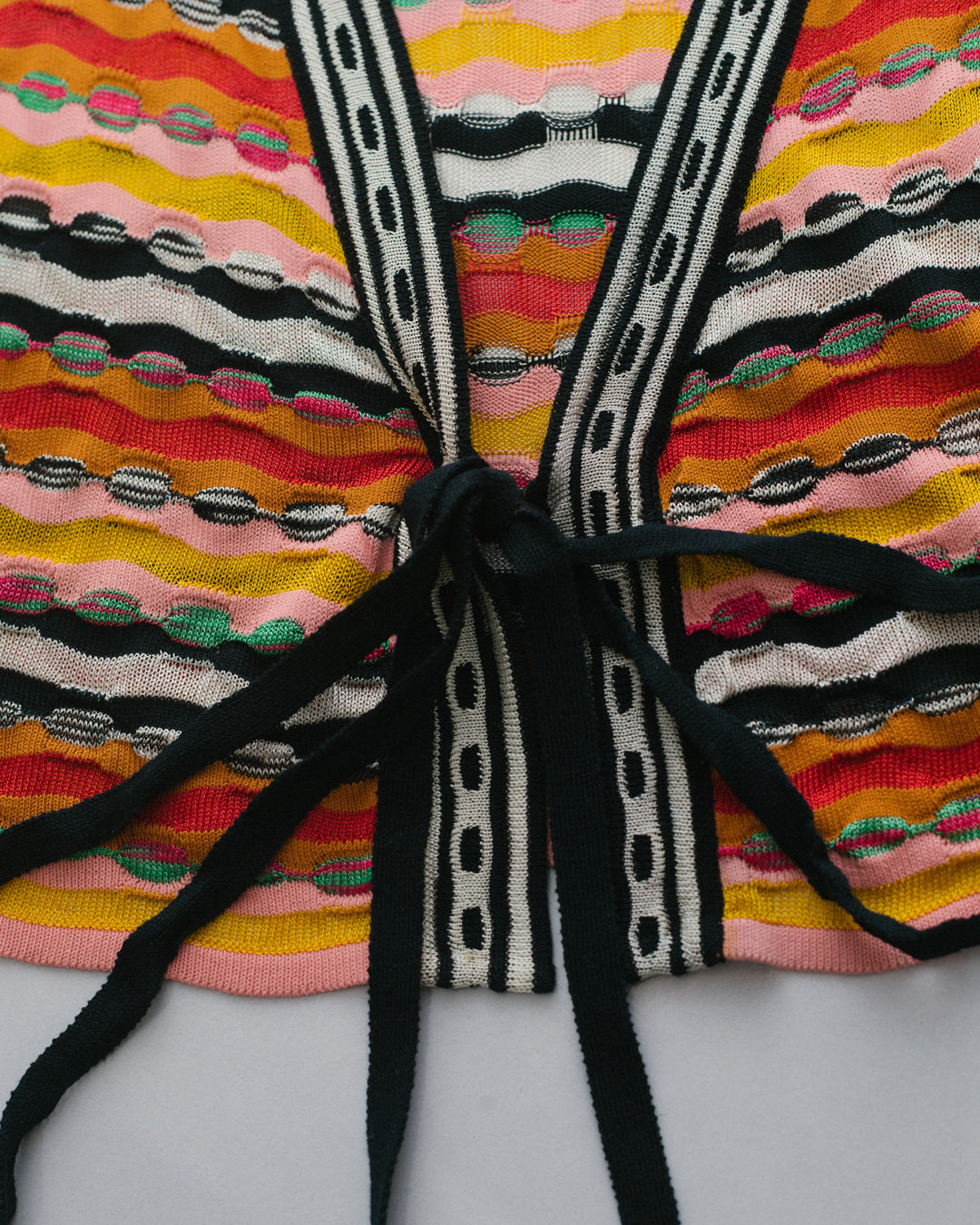 Missoni Knit Tie Up Front Cardigan
