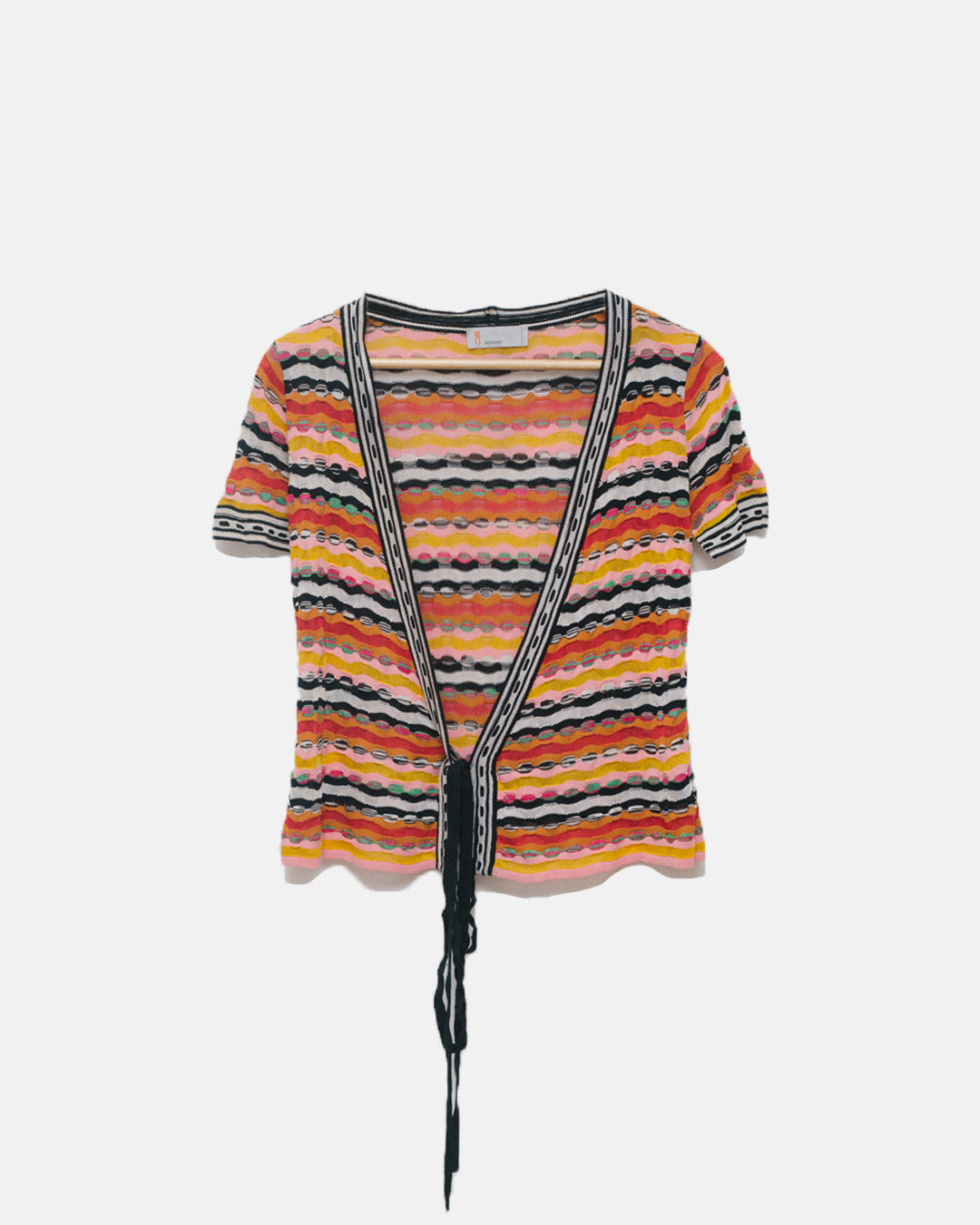 Missoni Knit Tie Up Front Cardigan