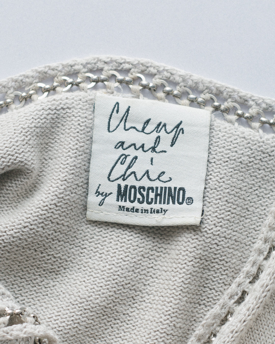 *Moschino Cheap & Chic Chain Strap Knit Top