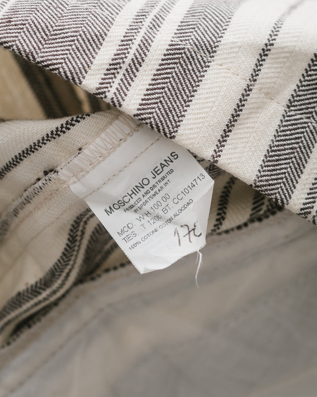 Moschino Jeans Striped Biker Jacket