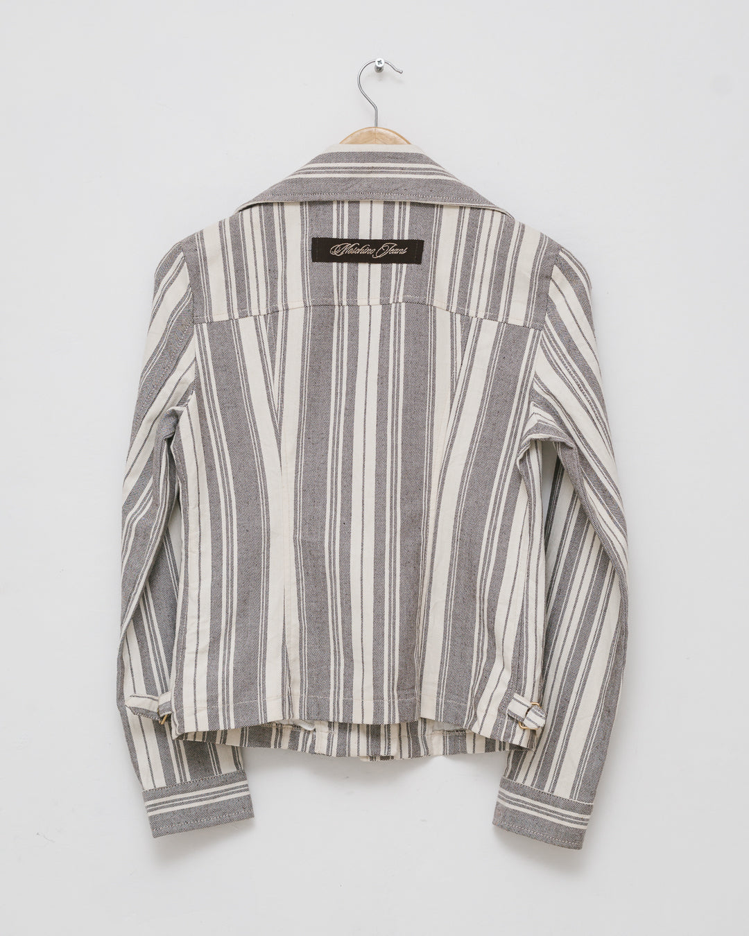 Moschino Jeans Striped Biker Jacket