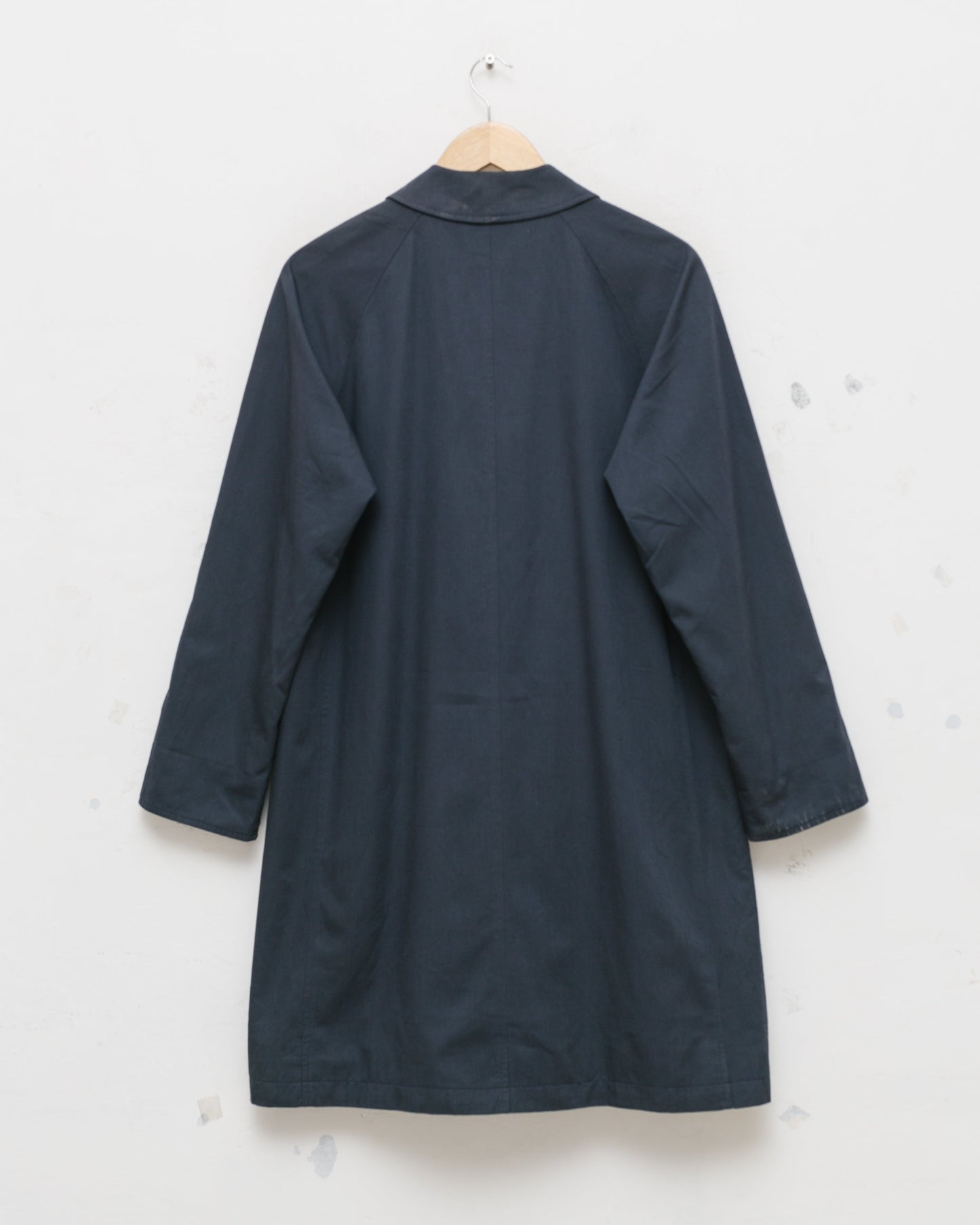 Navy check lined coat