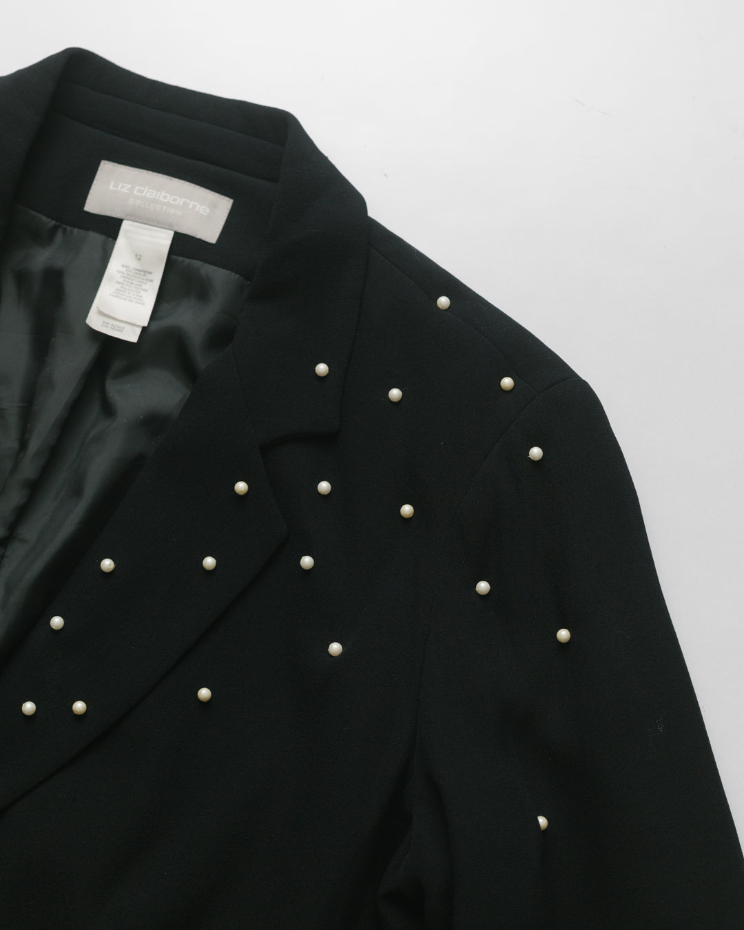 One of One Pearl Detail Silk Blazer