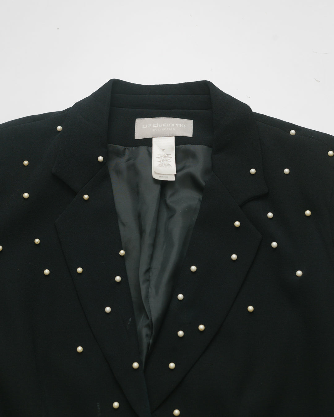 One of One Pearl Detail Silk Blazer