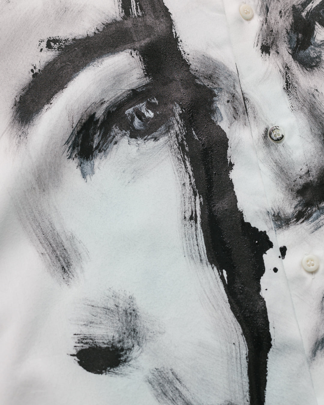 Pierre Balmain Handpainted Portrait Button Down