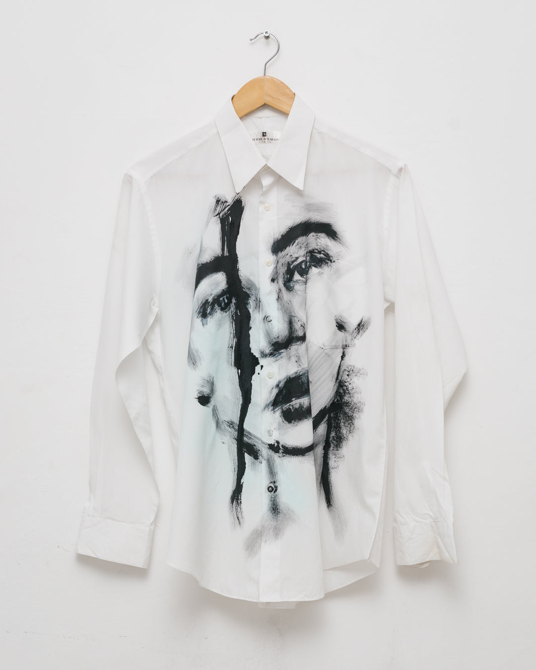 Pierre Balmain Handpainted Portrait Button Down
