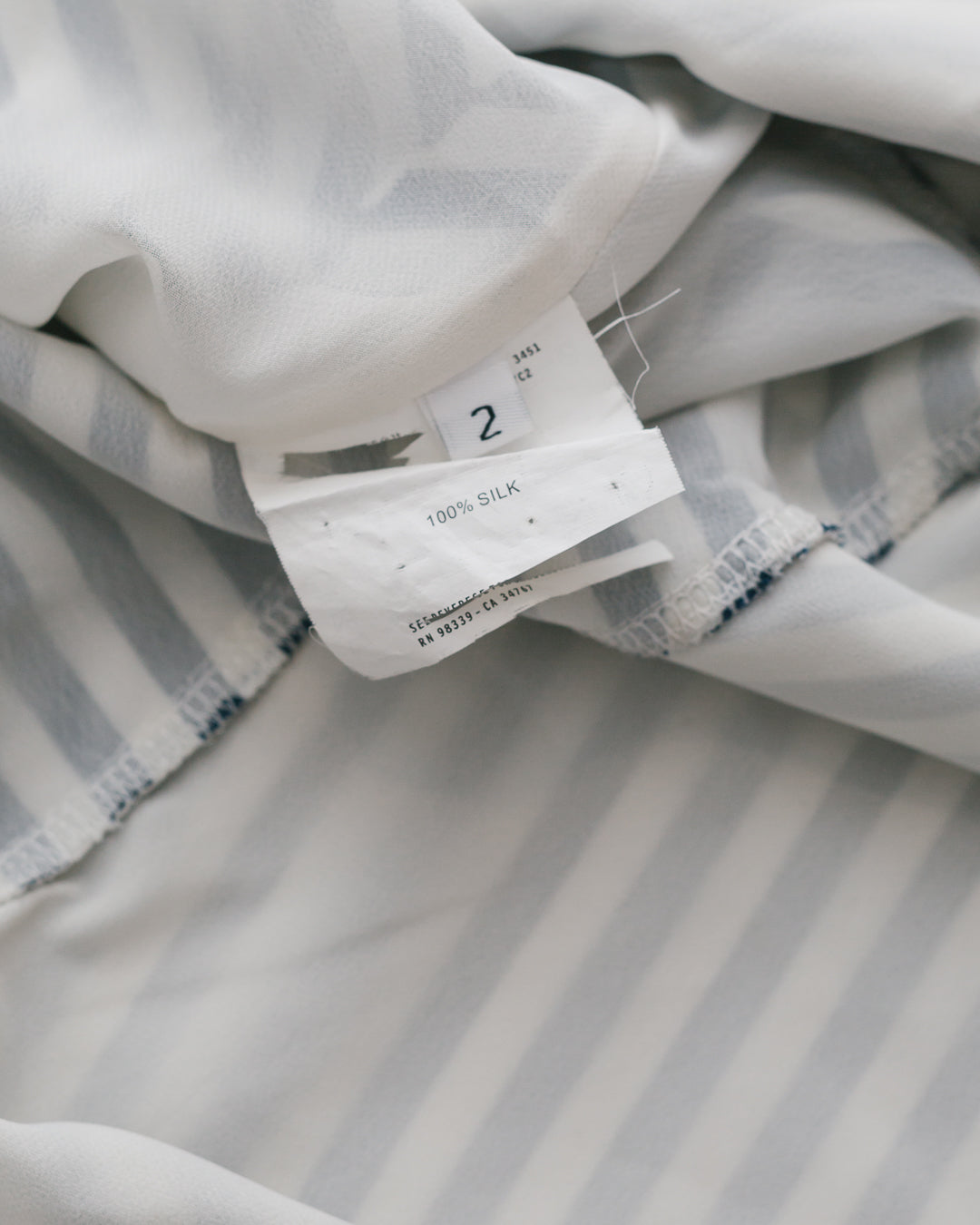 Prada Striped Flared Hem Top