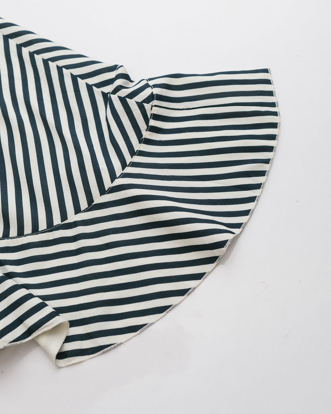Prada Striped Flared Hem Top
