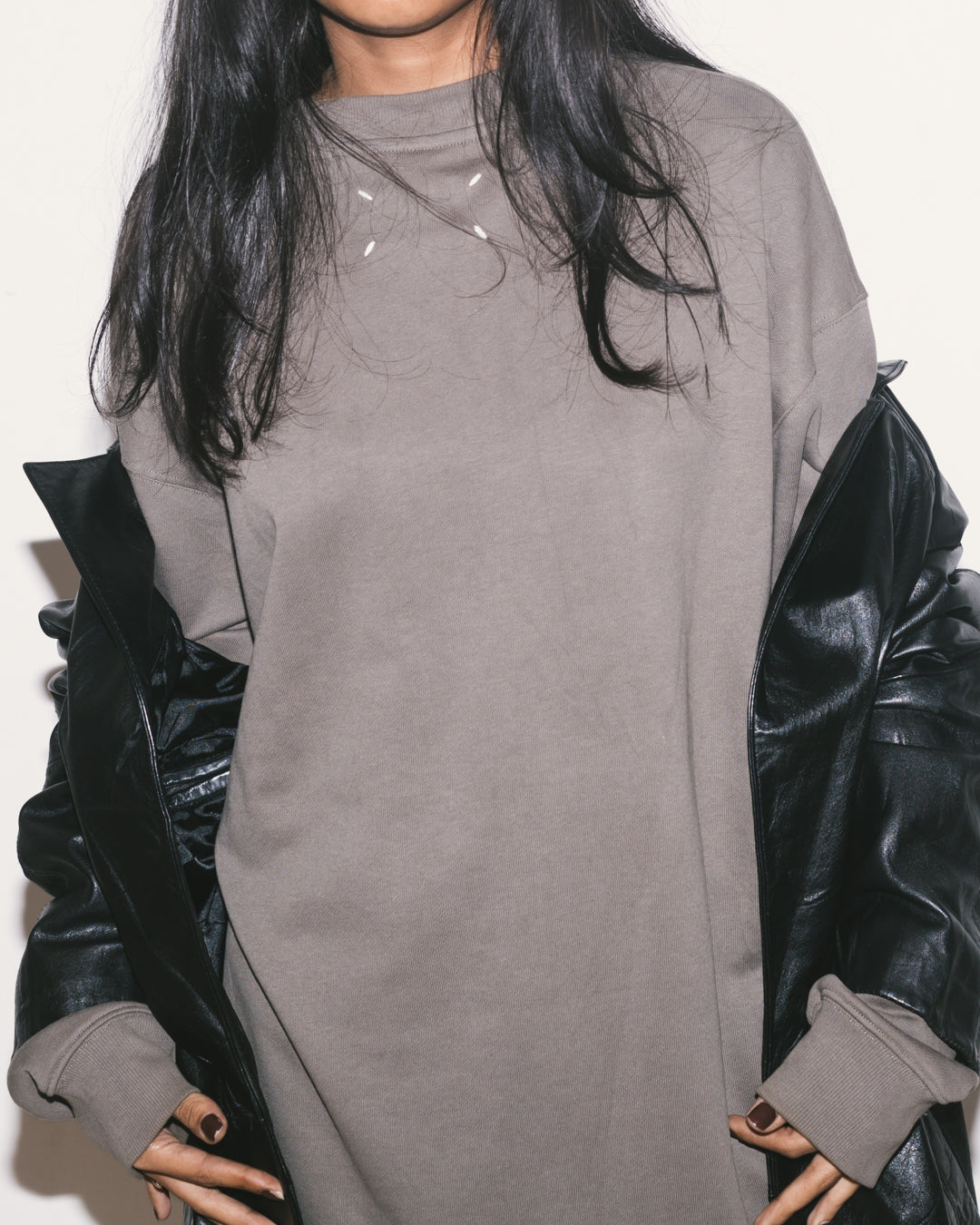 Pure Leather Long Line Jacket