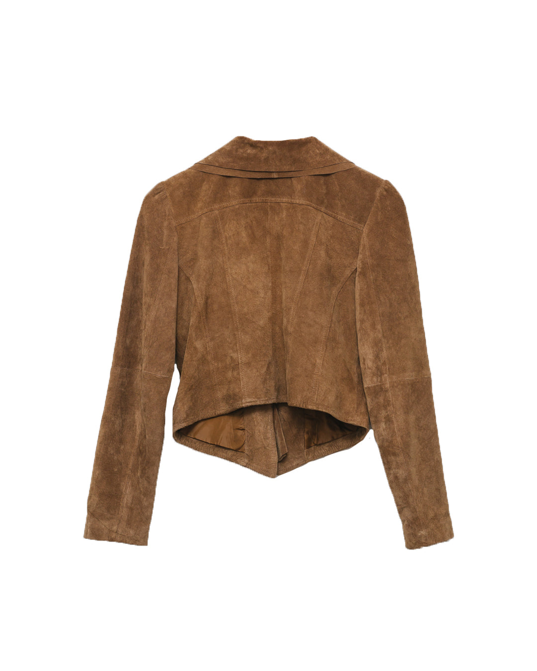 Pure Suede Ruffle Detail Jacket