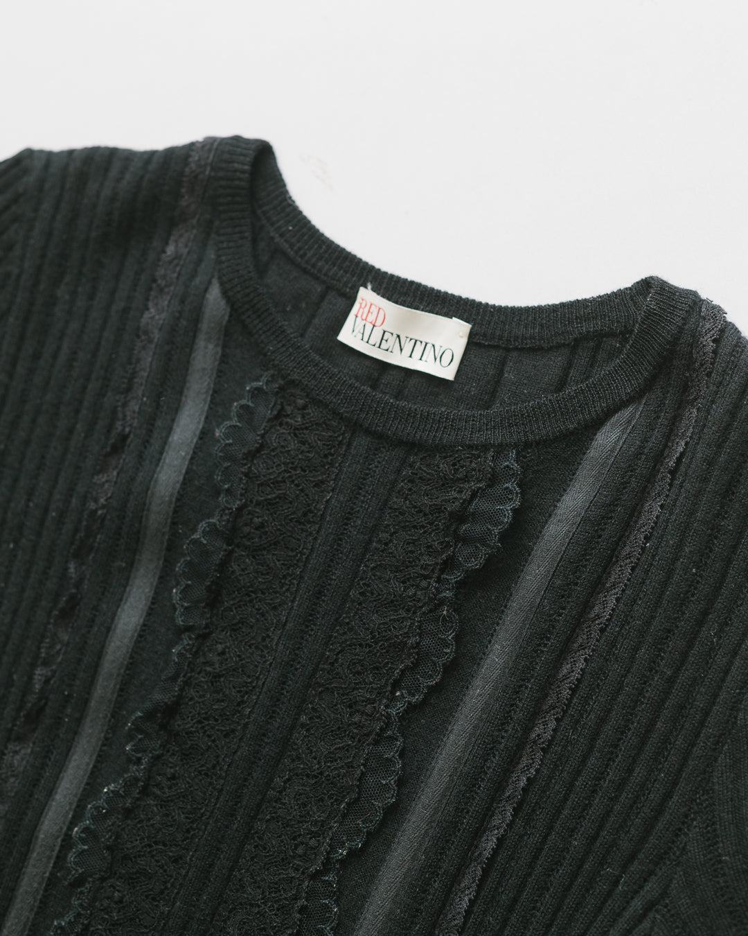 Red Valentino Ribbed Knit Dress