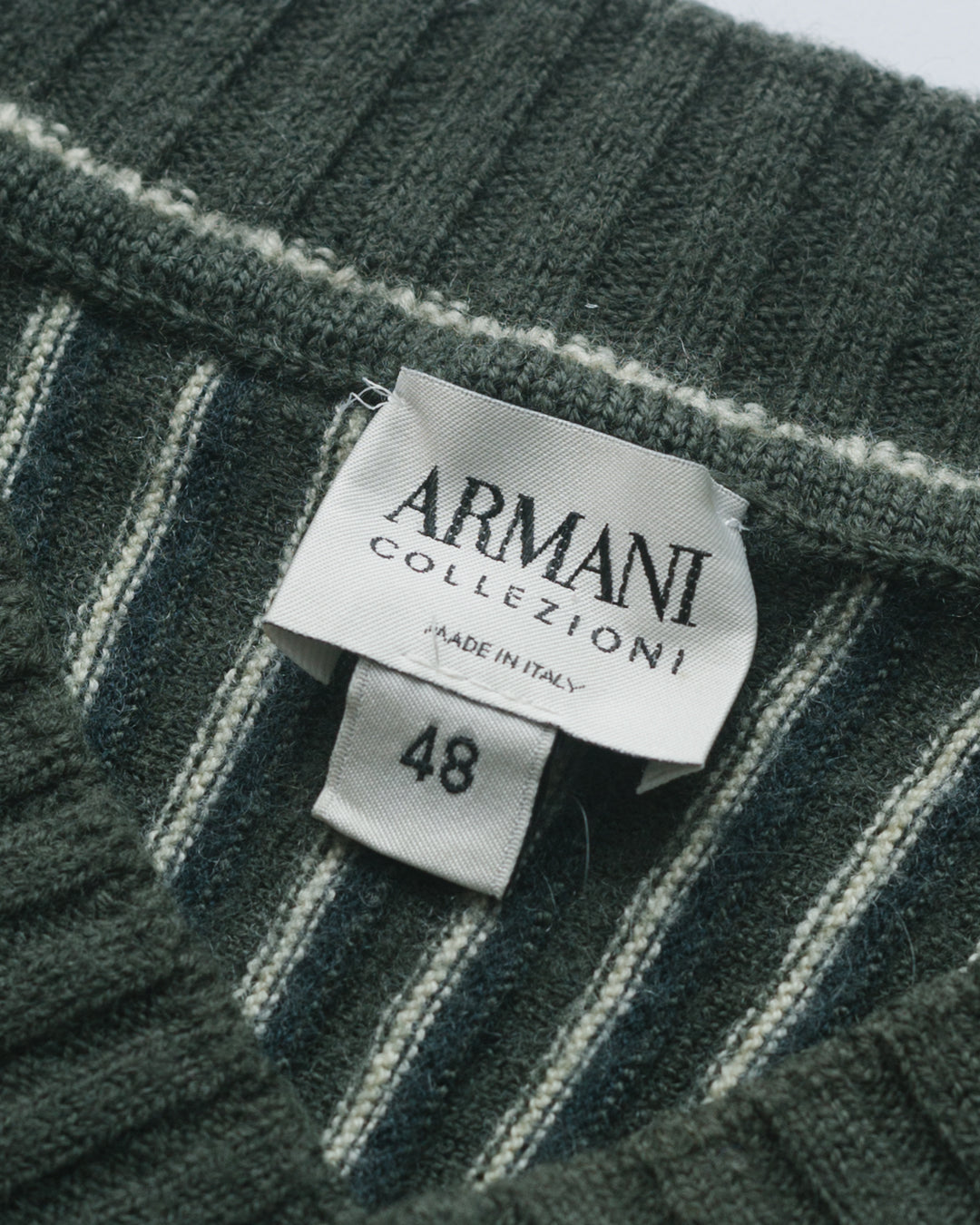 Armani Collezioni Ribbed Knit Pullover