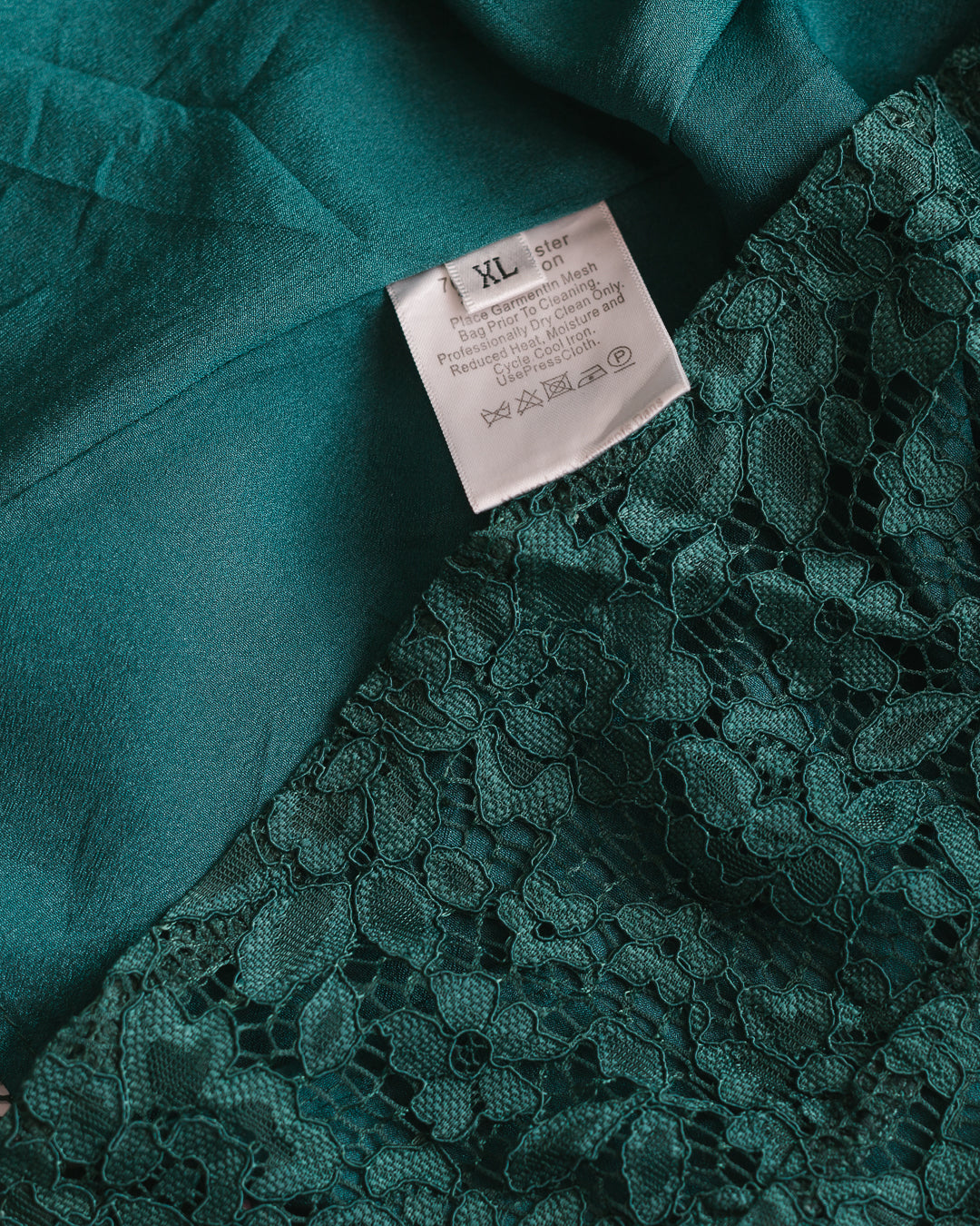 Saint Laurent Emerald Lace Midi Dress