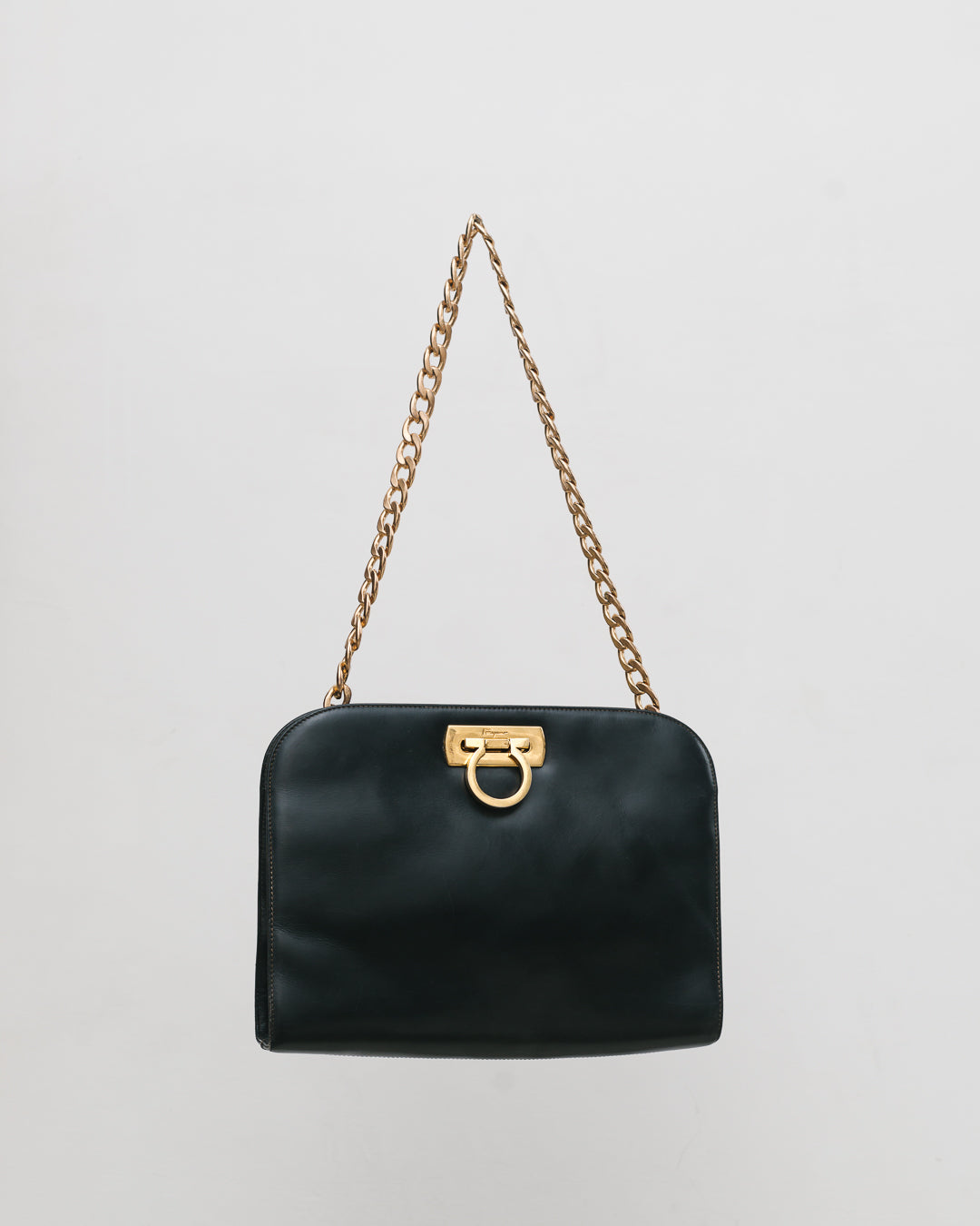 Salvatore Ferragamo Gancini Clutch in Black