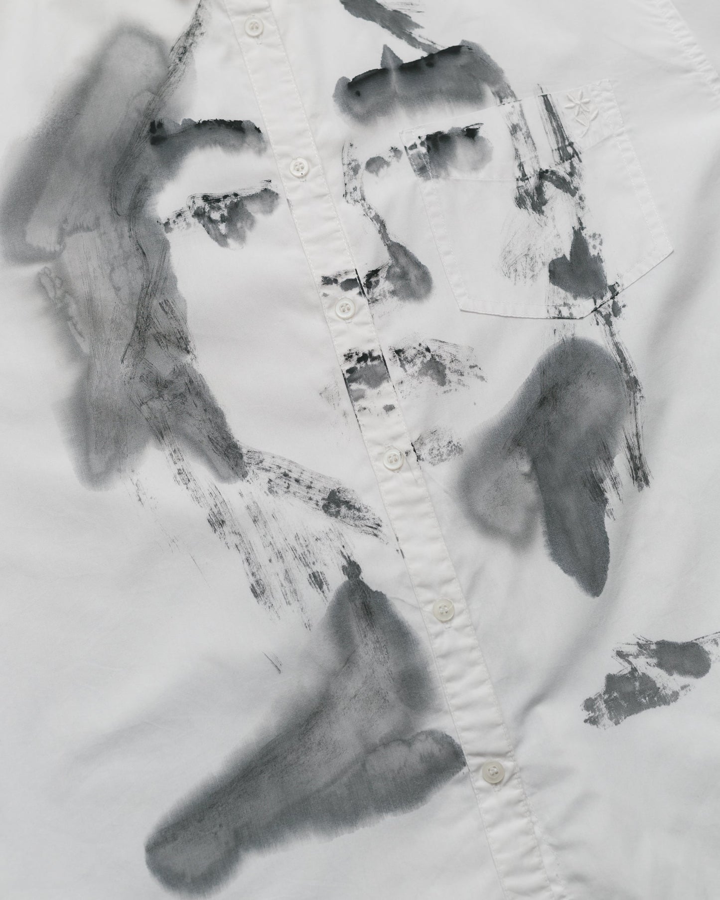 ‘Shadow Ghost’ Handpainted Button Down