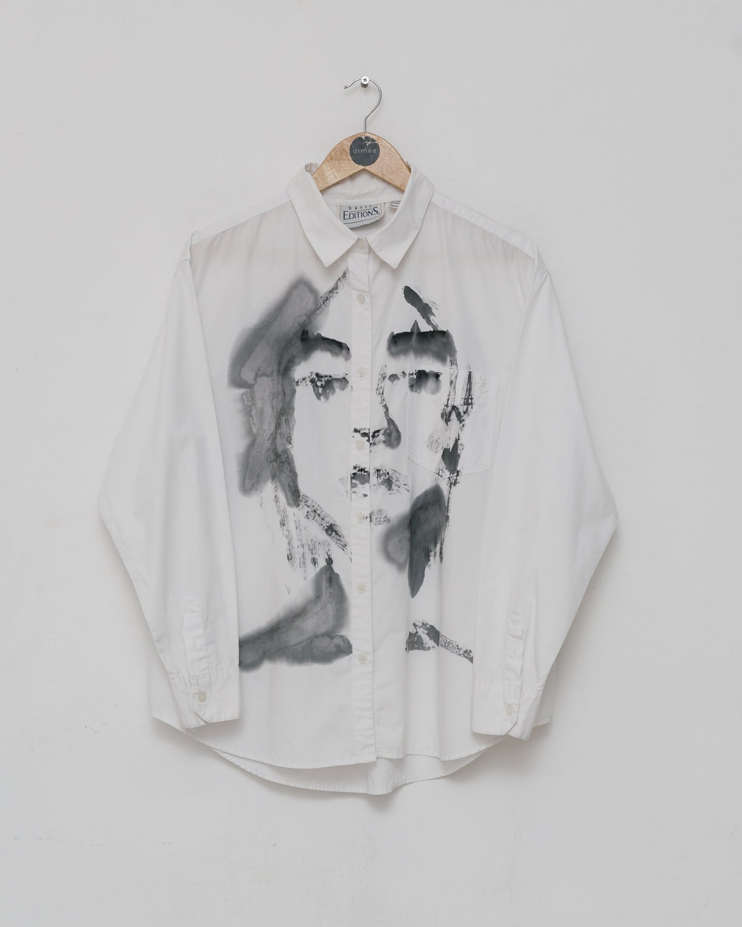 ‘Shadow Ghost’ Handpainted Button Down