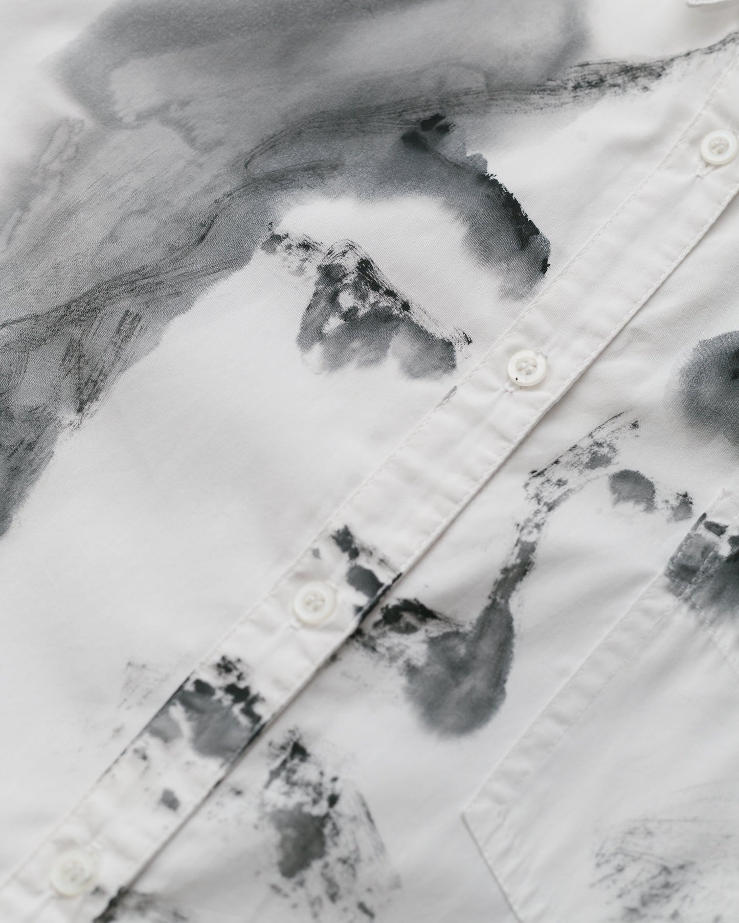 ‘Shadow Ghost’ Handpainted Button Down