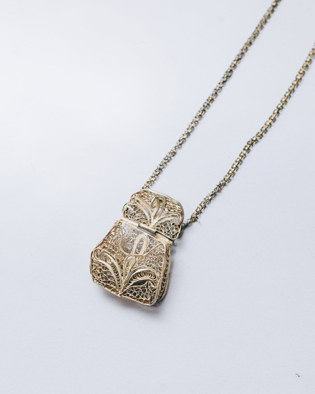 Silver Filigree Micro Bag