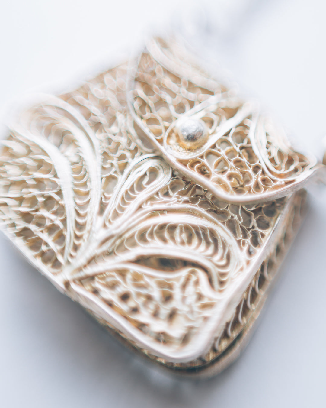 Silver Filigree Micro Bag