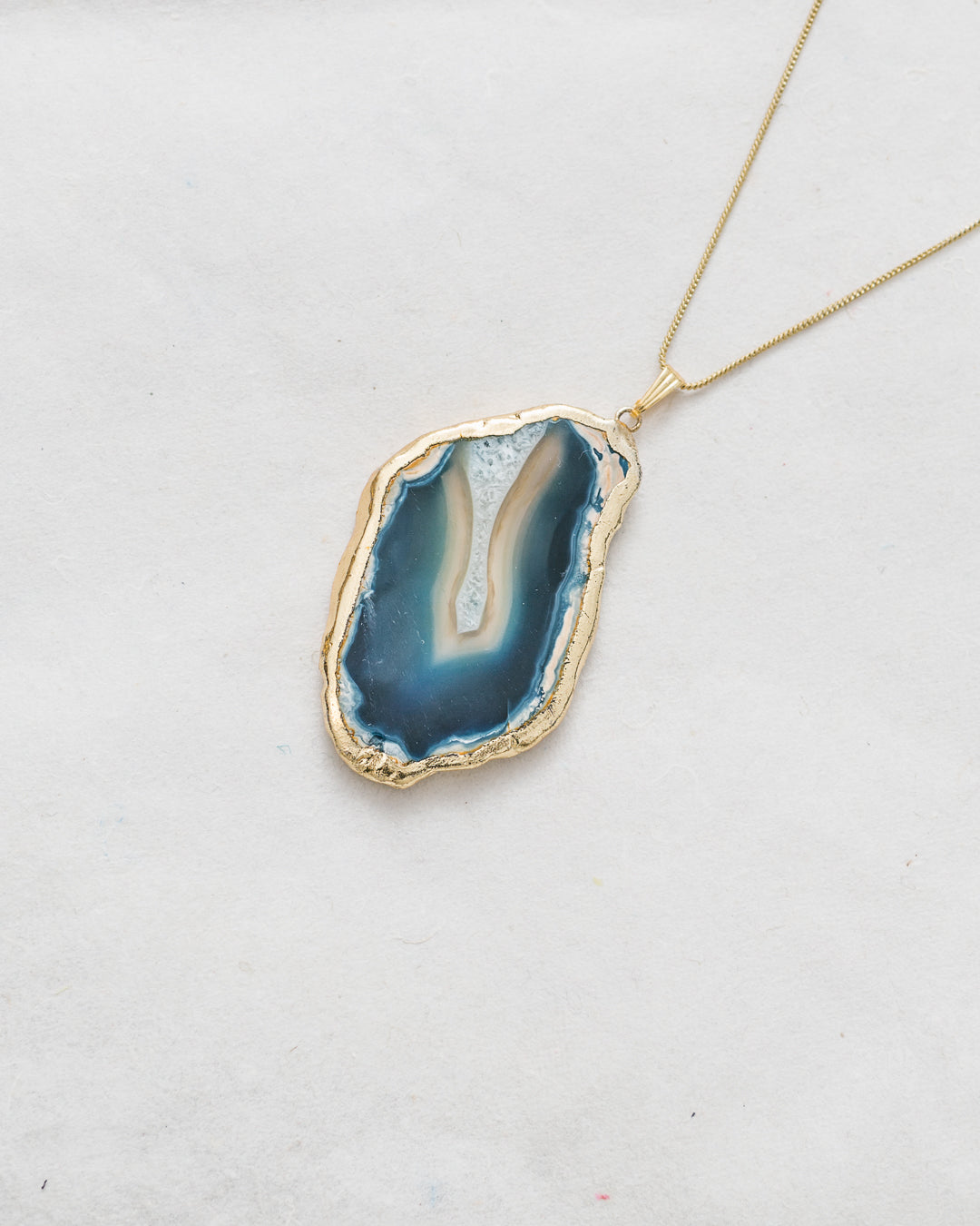 Solar Quartz Gilded Pendant