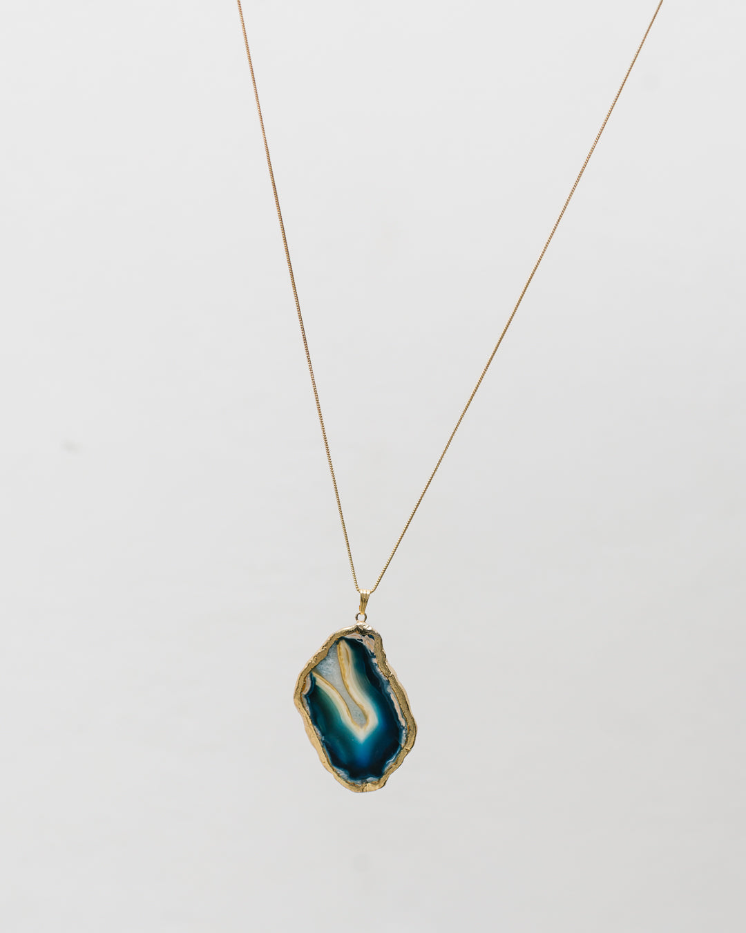 Solar Quartz Gilded Pendant