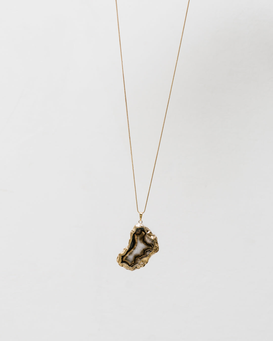 Solar Quartz Gilded Pendant