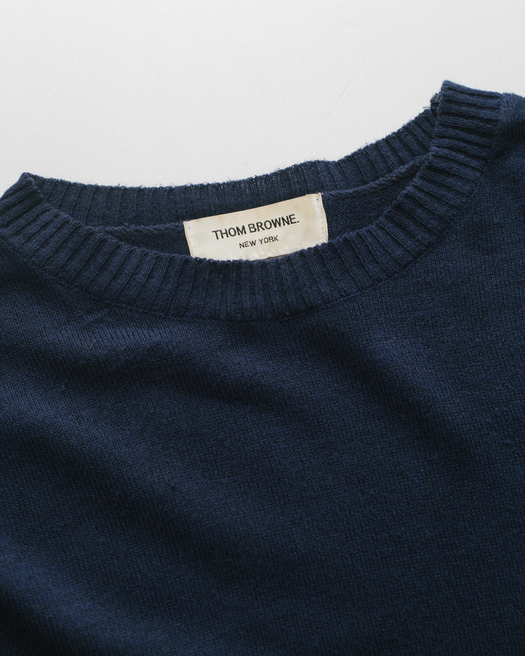 Thom Browne Minimalist Navy Pullover