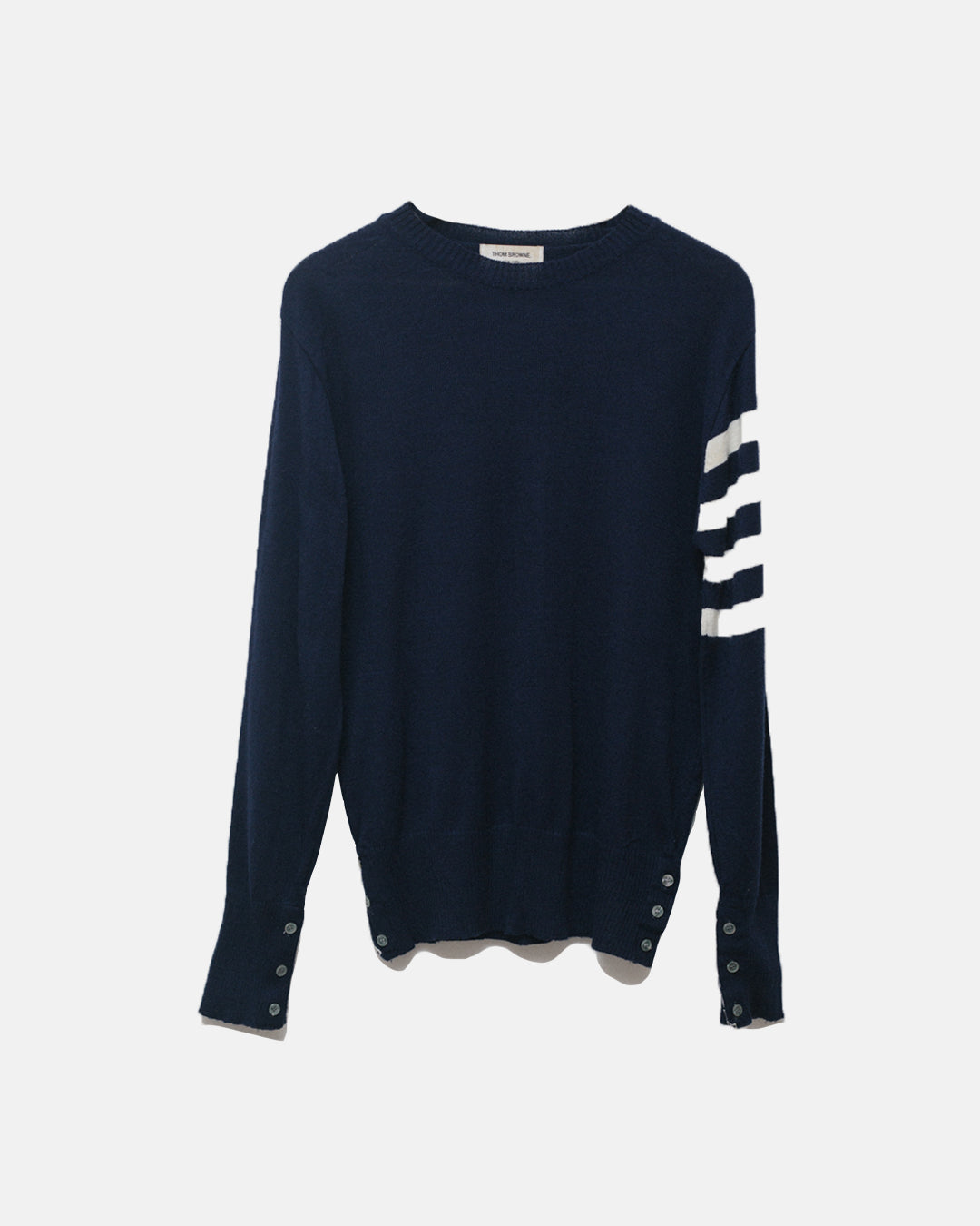 Thom Browne Minimalist Navy Pullover