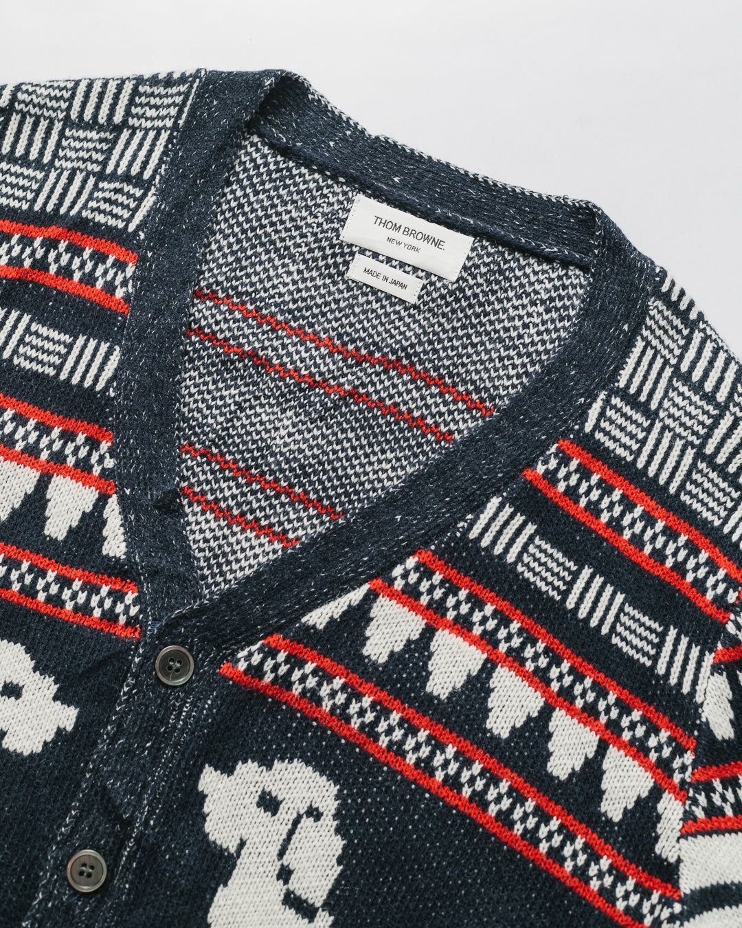 Thom Browne Patterned Knit Cardigan