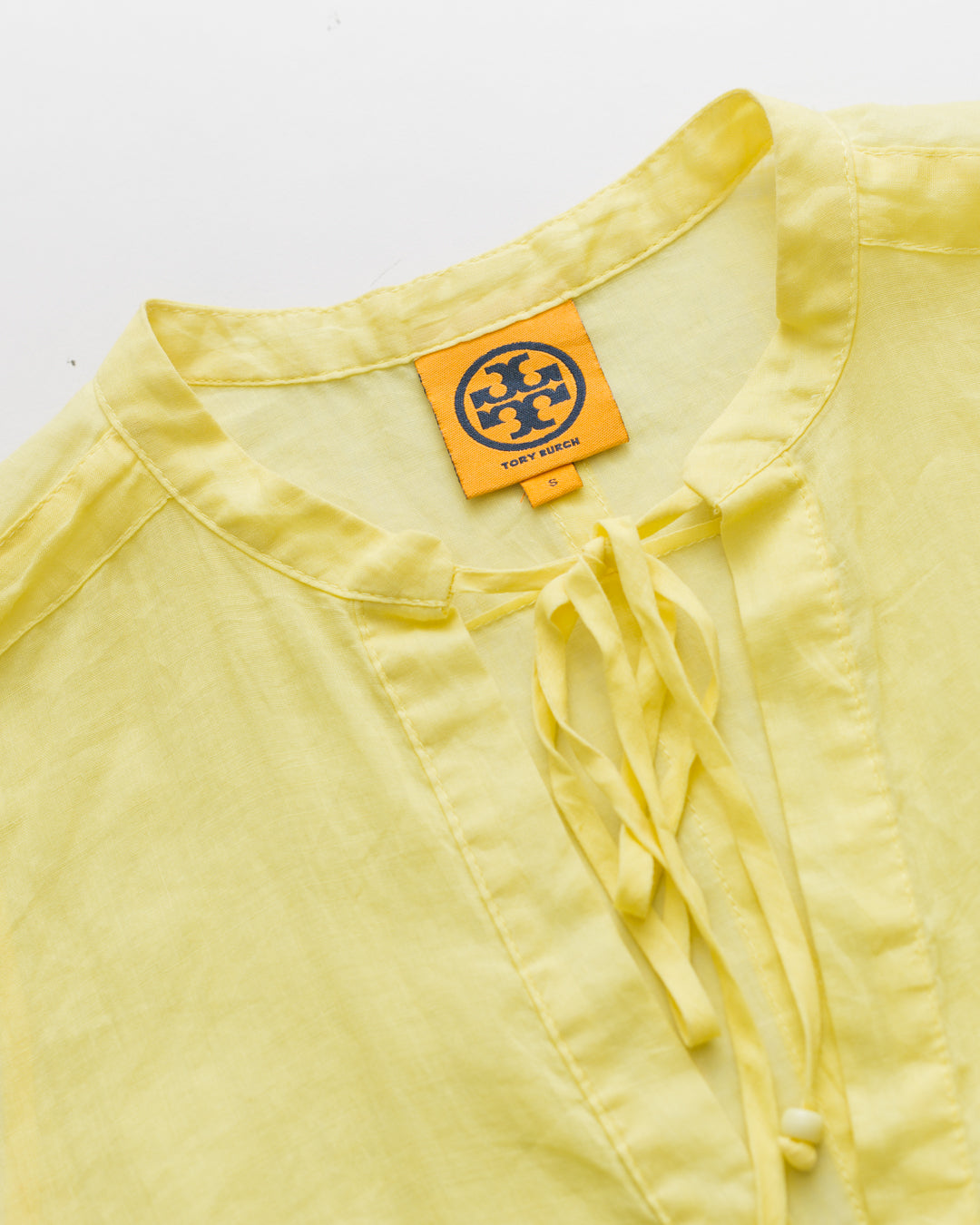 Tory Burch Canary Yellow Sheer Top
