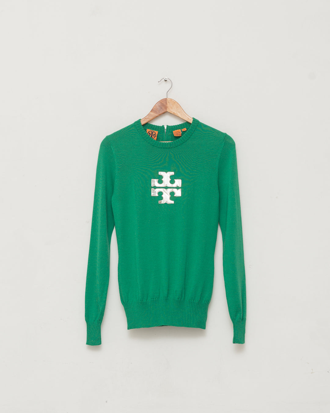 Tory Burch Logo Front Knit Pullover